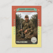 Custom Hunter Trading Card, Hunting Gifts Hunter  Telefonnummerkarte (Vorderseite)