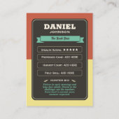 Custom Hunter Trading Card, Hunting Gifts Hunter  Telefonnummerkarte (Rückseite)