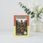 Custom Hunter Trading Card, Hunting Gifts Hunter  Telefonnummerkarte (Stehend Vorderseite)