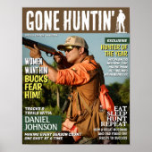 Custom Hunting Magazine Cover, Funny Hunting Gifts Poster (Vorne)
