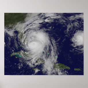 Custom Hurricane Matthew und Tropensturm Nicole Poster