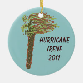 Custom Hurricane Memorial Ornament - Aquamarin