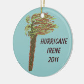 Custom Hurricane Memorial Ornament - Aquamarin (Links)