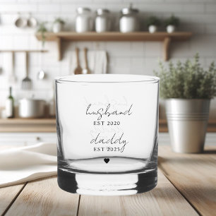 Custom Husband & Daddy EST   Vatertagsgeschenk Whiskyglas