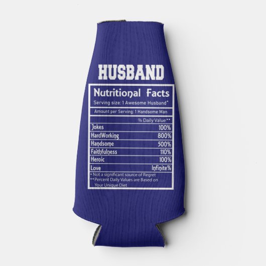 Custom Husband Nutrities Flasche Cooler Flaschenkühler (Vorderseite)