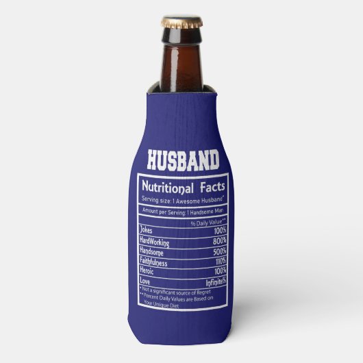Custom Husband Nutrities Flasche Cooler Flaschenkühler (Flaschenvorderseite)