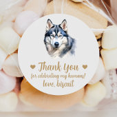 Custom Husky Gastgeschenk Hochzeit Stickers