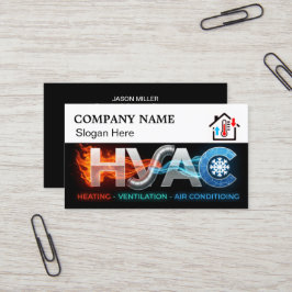 Custom HVAC Business Card with Company Logo slog 3 Visitenkarte