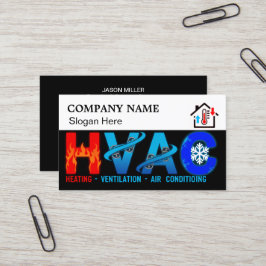 Custom HVAC Business Card with Company Logo slog 5 Visitenkarte