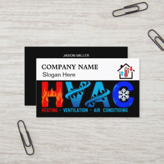 Custom HVAC Business Card with Company Logo slog 7 Visitenkarte