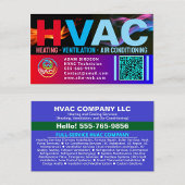 Custom HVAC Company Logo Qr Code | Professional AC Visitenkarte