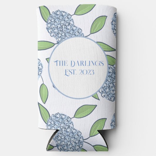 Custom Hydrangea New England Wedding Weekend Selters Dosenkühler (Vorderseite)