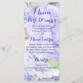 Custom Hydrangea Wedding oder Event Menu Menükarte (Rückseite)