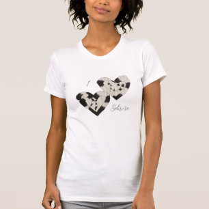 Custom "I Am In Liebe" Zwei-Herzen-T - Shirt