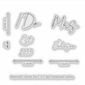 Custom I Do Mrs Bride Wedding Shoes Decal Vinyl Aufkleber (Vorderseite)