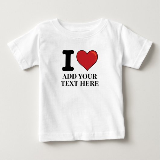 Custom I Heart Baby T-shirt (Vorderseite)