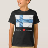 Custom I Heart Flag Finnland T-Shirt (Vorderseite)