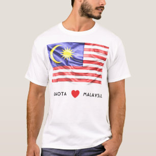 Custom I Heart Flag Malaysia T-Shirt