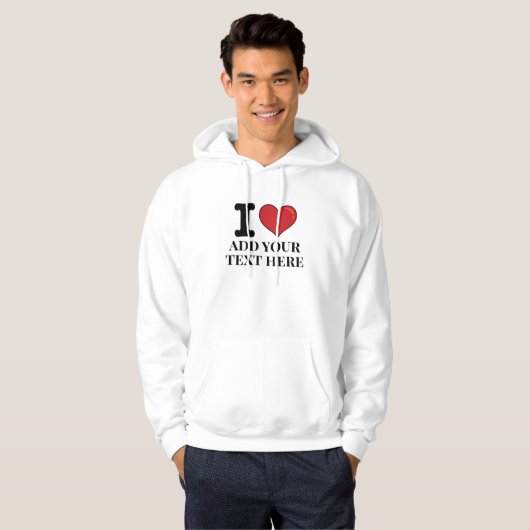 Custom I Heart Hoodie (Vorne ganz)