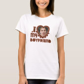Custom I Heart My Boyfriend Photo T-Shirt (Vorderseite)
