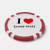 CUSTOM! I Heart Poker Chips - Rot (Einzeln)