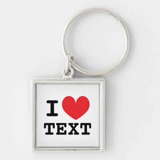 Custom I heart Premium Schlüsselanhänger (Vorne)