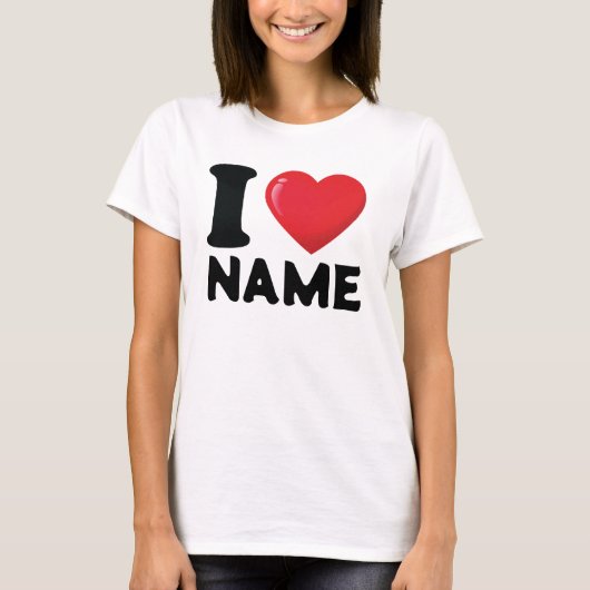 Custom I Heart Shirt, I Liebe T - Shirt (Vorderseite)