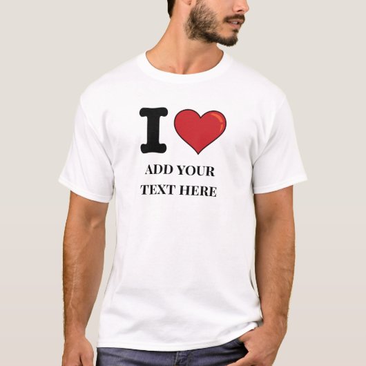 Custom I Heart T-Shirt (Vorderseite)