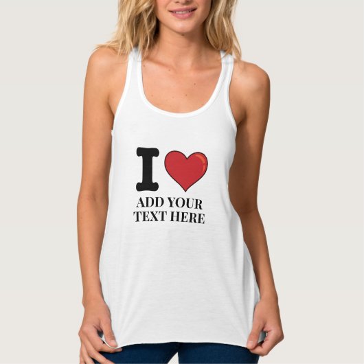 Custom I Heart Tank Top (Vorderseite)