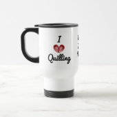 Custom I (Herz) Quilling, 15oz. White Travel Mug Reisebecher (Links)