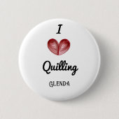 Custom, I (Herz) Quilling, Round Button 2.25-in (Vorderseite)