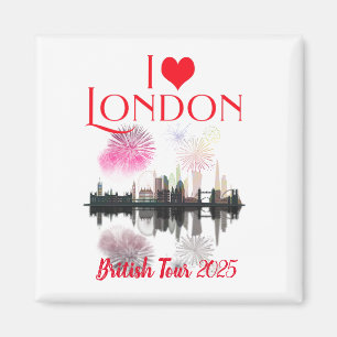 Custom I Liebe London Skyline Coronation Souvenir Magnet