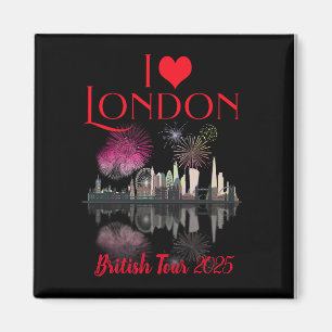 Custom I Liebe London Skyline Coronation Souvenir Magnet