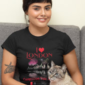 Custom I Liebe London Skyline Fireworks Souvenir T-Shirt