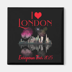 Custom I Liebe London Skyline King Corporation Magnet