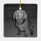 CUSTOM I Liebe Mein Cocker Spanierhund Keramikornament (Rückseite)