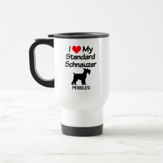 Custom I Liebe mein Standard Schnauzer Hund Reisebecher