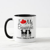 Custom I Liebe meine drei Beaucera Tasse (Links)