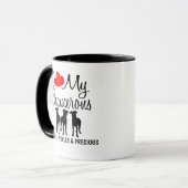 Custom I Liebe meine drei Beaucera Tasse (Vorderseite Links)