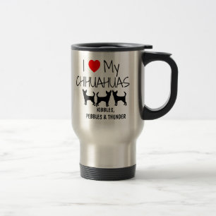 Custom I Liebe Meine drei Chihuahuas Reisebecher