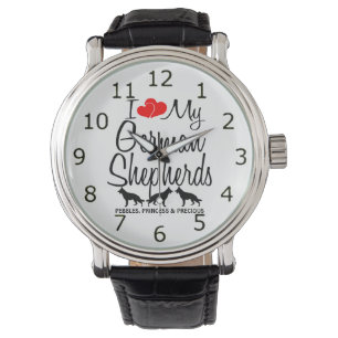 Custom I Liebe Meine drei deutschen Hirten beobach Armbanduhr