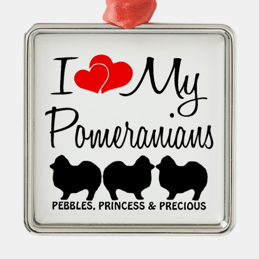 Custom I Liebe meine drei Spitze Ornament (Vorne)