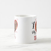 Custom I Liebe Meine Ehefrau Kalligrafie Herz Foto Kaffeetasse (Mittel)