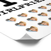 Custom I Liebe meine Freundin Foto lustig Poster (Ecke)