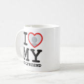Custom I Liebe meiner Freundin Foto Text Kaffeetasse (Vorderseite Links)