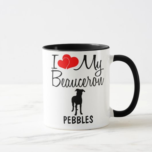 Custom I Liebe My Beauceron Tasse (Rechts)