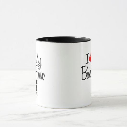 Custom I Liebe My Bichon Frise Tasse (Zentrum)
