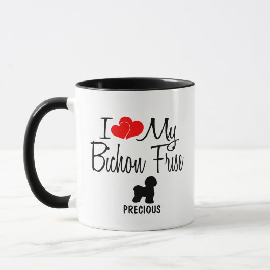 Custom I Liebe My Bichon Frise Tasse (Links)