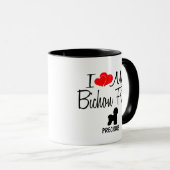 Custom I Liebe My Bichon Frise Tasse (VorderseiteRechts)
