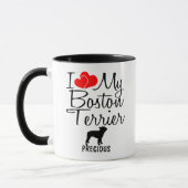 Custom I Liebe My Boston Terrier Tasse (Links)